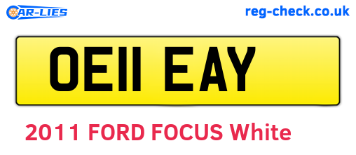 OE11EAY are the vehicle registration plates.
