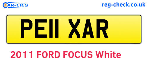 PE11XAR are the vehicle registration plates.