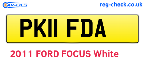 PK11FDA are the vehicle registration plates.