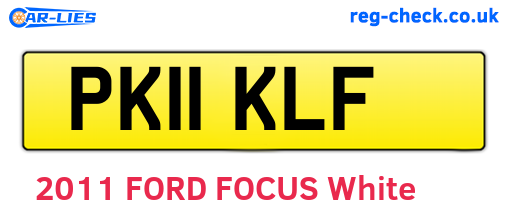 PK11KLF are the vehicle registration plates.