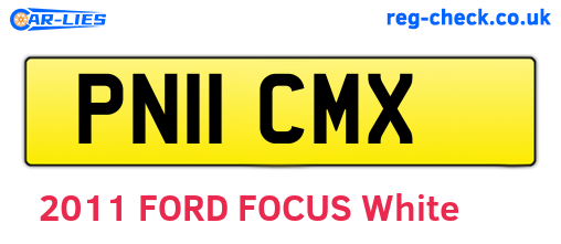 PN11CMX are the vehicle registration plates.