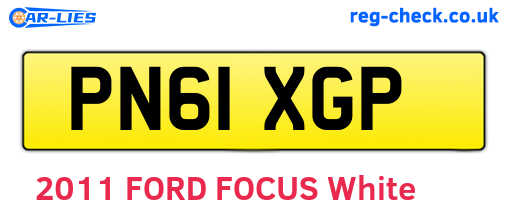 PN61XGP are the vehicle registration plates.