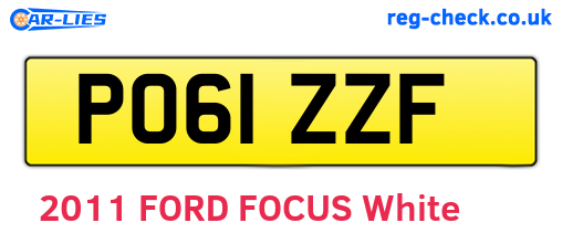 PO61ZZF are the vehicle registration plates.