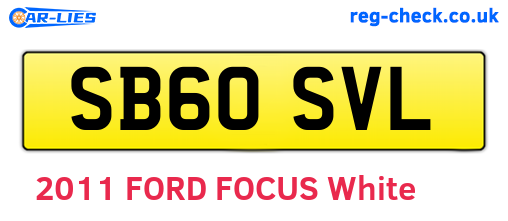 SB60SVL are the vehicle registration plates.