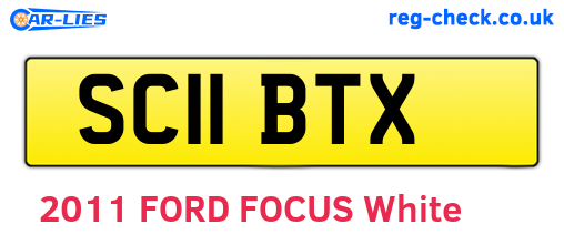 SC11BTX are the vehicle registration plates.