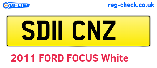 SD11CNZ are the vehicle registration plates.