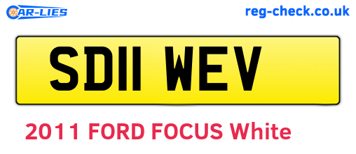 SD11WEV are the vehicle registration plates.