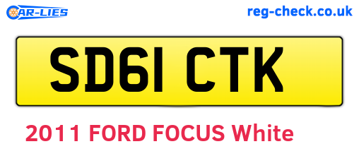 SD61CTK are the vehicle registration plates.