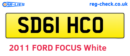SD61HCO are the vehicle registration plates.
