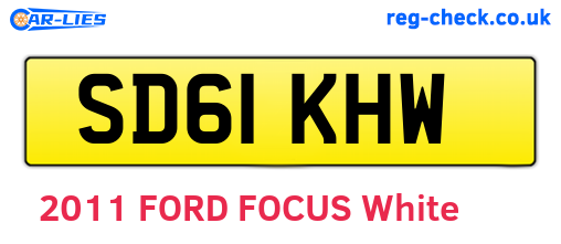 SD61KHW are the vehicle registration plates.