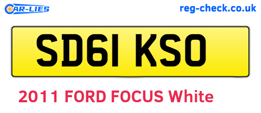 SD61KSO are the vehicle registration plates.