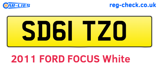 SD61TZO are the vehicle registration plates.