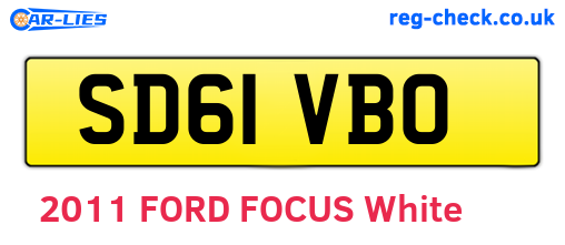 SD61VBO are the vehicle registration plates.