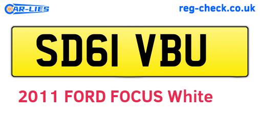 SD61VBU are the vehicle registration plates.