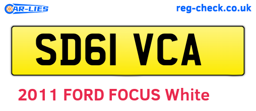 SD61VCA are the vehicle registration plates.