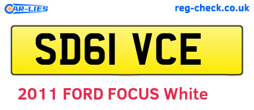 SD61VCE are the vehicle registration plates.