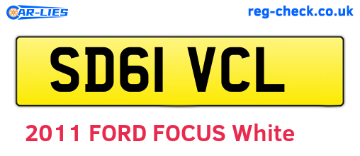 SD61VCL are the vehicle registration plates.