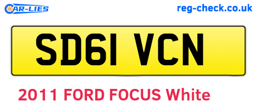 SD61VCN are the vehicle registration plates.