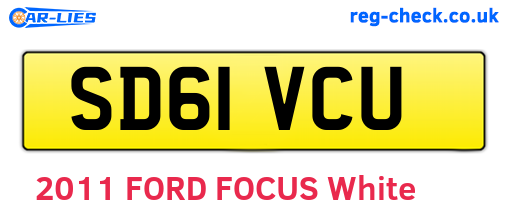 SD61VCU are the vehicle registration plates.