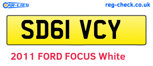 SD61VCY are the vehicle registration plates.