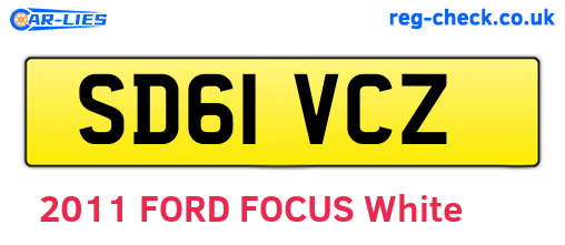 SD61VCZ are the vehicle registration plates.