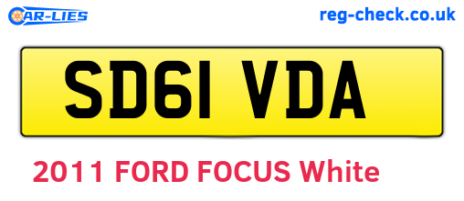 SD61VDA are the vehicle registration plates.