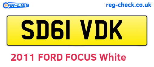 SD61VDK are the vehicle registration plates.
