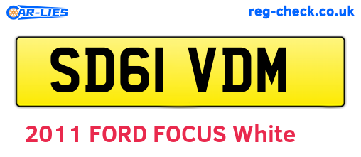 SD61VDM are the vehicle registration plates.