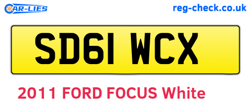 SD61WCX are the vehicle registration plates.