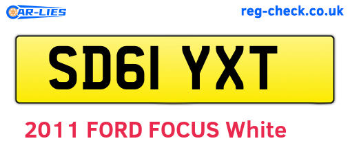 SD61YXT are the vehicle registration plates.
