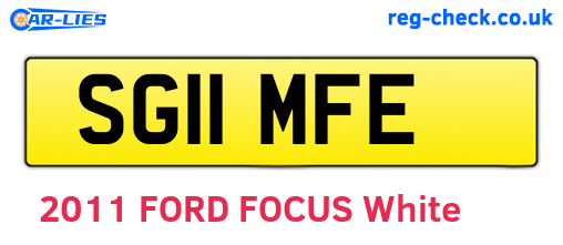 SG11MFE are the vehicle registration plates.