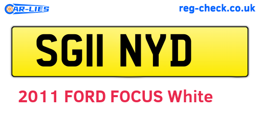SG11NYD are the vehicle registration plates.