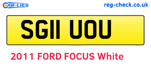 SG11UOU are the vehicle registration plates.