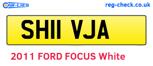 SH11VJA are the vehicle registration plates.