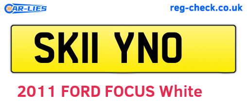 SK11YNO are the vehicle registration plates.