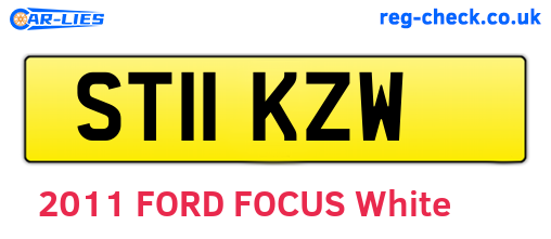 ST11KZW are the vehicle registration plates.