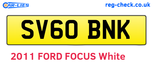 SV60BNK are the vehicle registration plates.