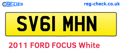 SV61MHN are the vehicle registration plates.