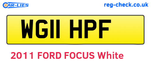 WG11HPF are the vehicle registration plates.
