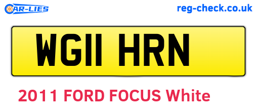 WG11HRN are the vehicle registration plates.