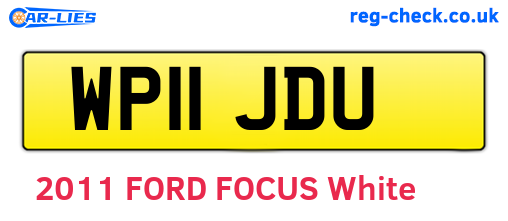 WP11JDU are the vehicle registration plates.