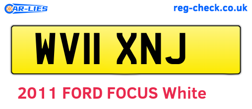 WV11XNJ are the vehicle registration plates.