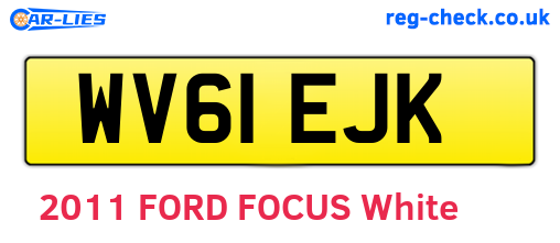 WV61EJK are the vehicle registration plates.