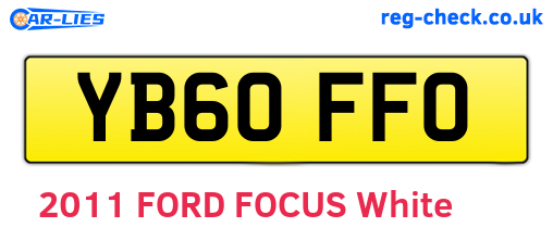 YB60FFO are the vehicle registration plates.