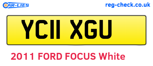 YC11XGU are the vehicle registration plates.