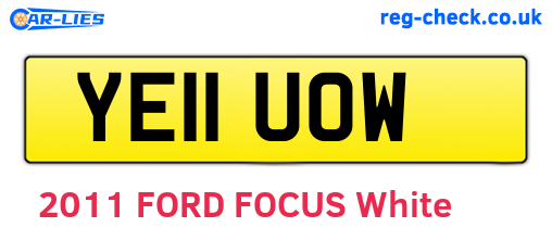 YE11UOW are the vehicle registration plates.