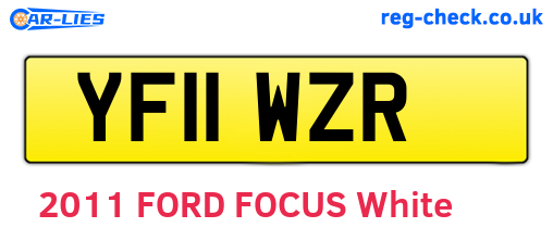 YF11WZR are the vehicle registration plates.