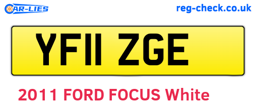 YF11ZGE are the vehicle registration plates.
