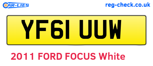 YF61UUW are the vehicle registration plates.