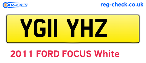 YG11YHZ are the vehicle registration plates.